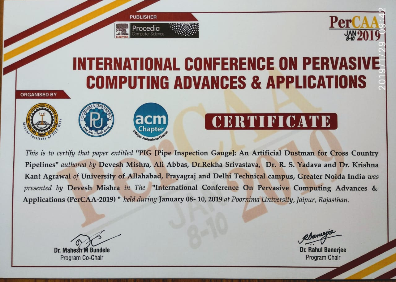 International Conference On Pervasive Computing Advances & Application